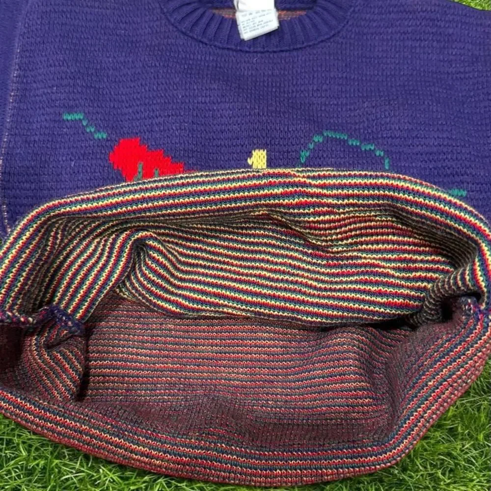Jean-bourget Purple and Navy Jumper